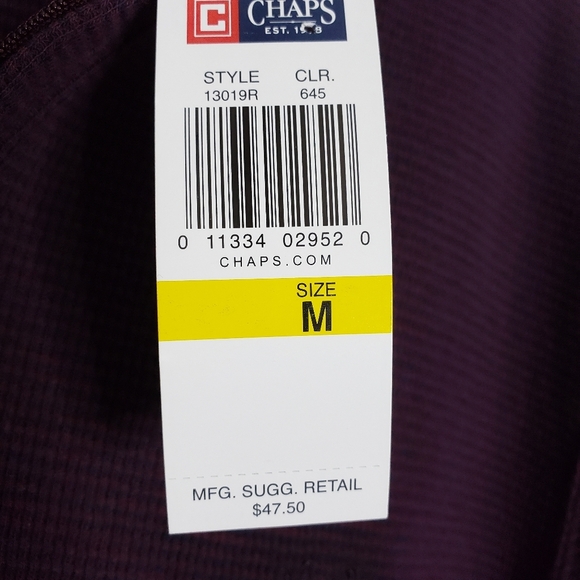 NEW Chaps Stripes Thermal Knit Mens Top Shirt Casual Office Spring Sweater - Picture 4 of 8